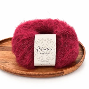 Włóczka Alpaca Soft 05 - rubinowy ( Laines du Nord )