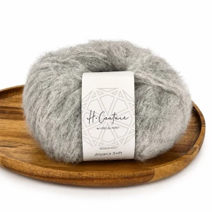 Włóczka Alpaca Soft 16 - popielaty ( Laines du Nord )