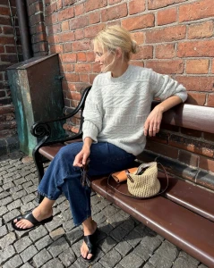 Wzór PetiteKnit Storm Sweater w j. angielskim z polskim tłumaczeniem 