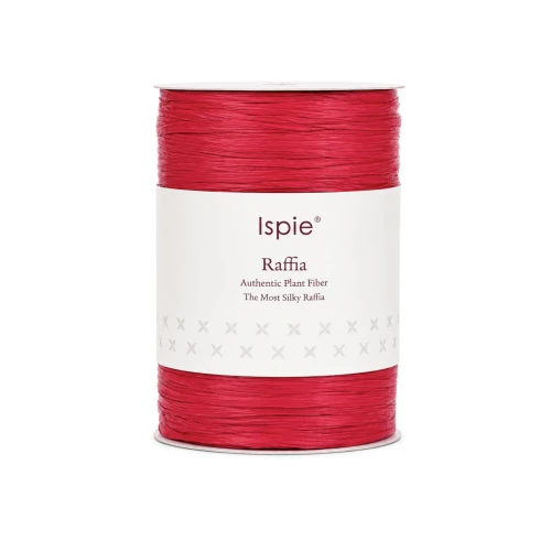czerwona włóczka rafia ispie