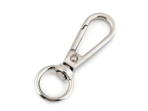 Karabińczyk elegancki haczyk 12mm srebrny