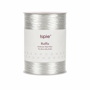Rafia Ispie 201A Pearlized White - 100% wiskoza 250 m