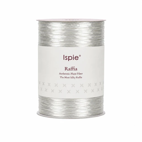 Rafia Ispie 201A Pearlized White - 100% wiskoza 250 m
