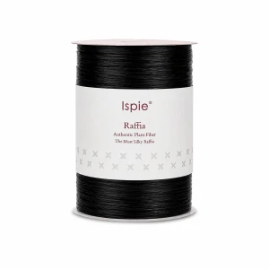 Rafia Ispie 126A Black – 100% wiskoza 250 m