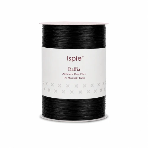 Rafia Ispie 126A Black – 100% wiskoza 250 m