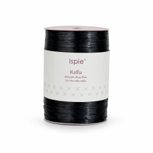 Rafia Ispie 226A Black pearl - 100% wiskoza 250 m