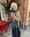 Lulu Slipover – elegancka kamizelka damska na drutach