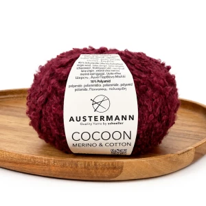 Włóczka Cocoon Merino&Cotton 02 bordowy melanż