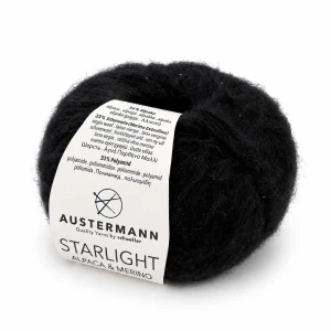 Włóczka Starlight Alpaca&Merino 08 czarny ( Austermann )