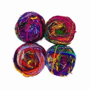 Zestaw Sari Silk Yarn 01 - multikolorowy zestaw czterech włóczek 