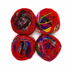Zestaw Sari Silk Yarn 02 - multikolorowy zestaw czterech włóczek