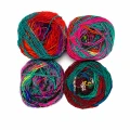 Zestaw Sari Silk Yarn 12 - multikolorowy zestaw czterech włóczek