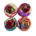 Zestaw Sari Silk Yarn 18 - multikolorowy zestaw czterech włóczek