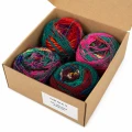 Zestaw Sari Silk Yarn 12 - multikolorowy zestaw czterech włóczek