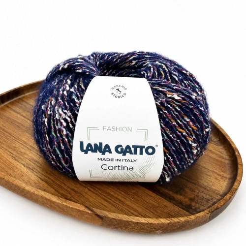 Cortina 31377 mix granatowy ( Lana gatto )