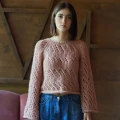 ażurowy sweter z włóczki Soffio Cashmere