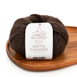 Włóczka Soffio Cashmere 3011 czekoladowy 25g/70m ( Laines du Nord )
