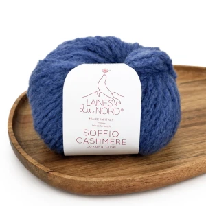 Włóczka Soffio Cashmere 3307 chabrowy 25g/70m ( Laines du Nord )