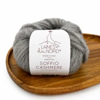 Włóczka Soffio Cashmere 002 jasnoszary 25/70m ( Laines du Nord )