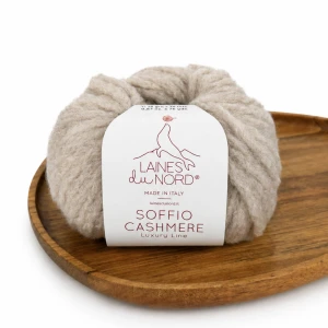 Włóczka Soffio Cashmere 008 beżowy 25g/70m ( Laines du Nord )