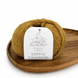 Włóczka Soffio Cashmere 034 musztarda 25g/70m ( Laines du Nord )