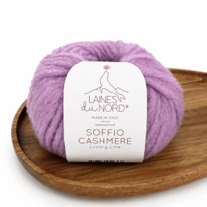 Włóczka Soffio Cashmere 100 liliowy 25g/70m ( Laines du Nord )