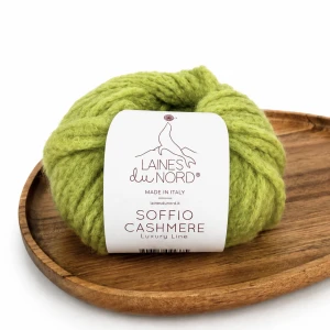 Włóczka Soffio Cashmere 102 limonka 25g/70m ( Laines du Nord )