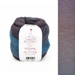 Włóczka Poema Glitter 024 ombre 150g/600m ( Laines du Nord )