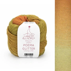 Włóczka Poema Glitter 022 ombre 150g/600m ( Laines du Nord )