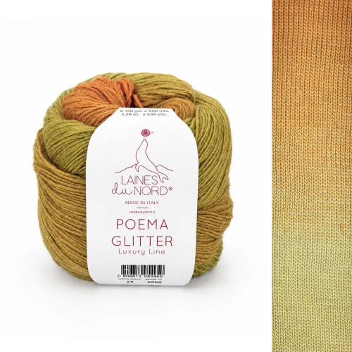 Włóczka Poema Glitter 022 ombre 150g/600m