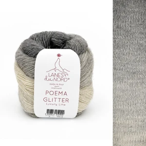 Włóczka Poema Glitter 006 ombre 150g/600m ( Laines du Nord )