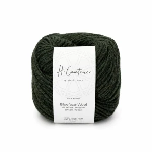Włóczka Blueface Wool 007 leśna zieleń 50g/125m ( Laines du Nord )