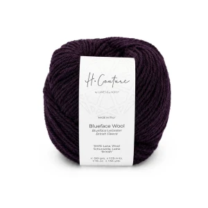Włóczka Blueface Wool 010 śliwka 50g/125m ( Laines du Nord )