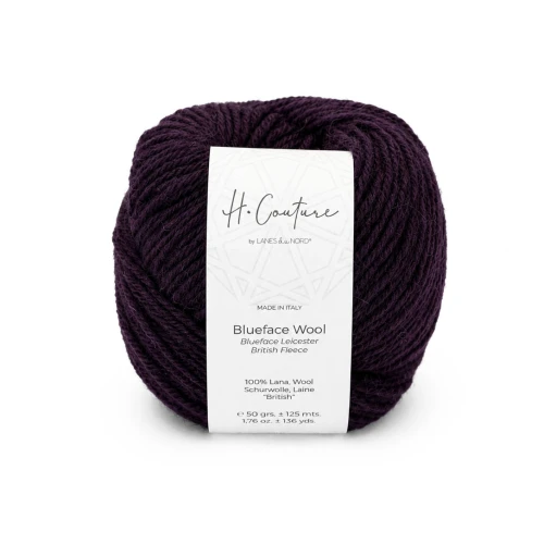 Blueface Wool 010 śliwka 50g/125m
