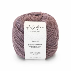 Włóczka Blueface Wool 013 zgaszony róż 50g/125m ( Laines du Nord )