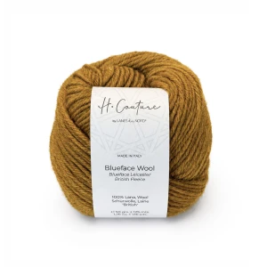 Włóczka Blueface Wool 015 musztardowy 50g/125m ( Laines du Nord )