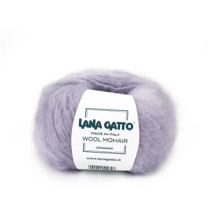Włóczka Wool Mohair 9374 Argento 50g/90m ( Lana Gatto )