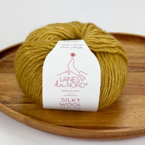Włóczka Silky Wool 013 - musztardowy 50g/100m ( Laines du Nord )