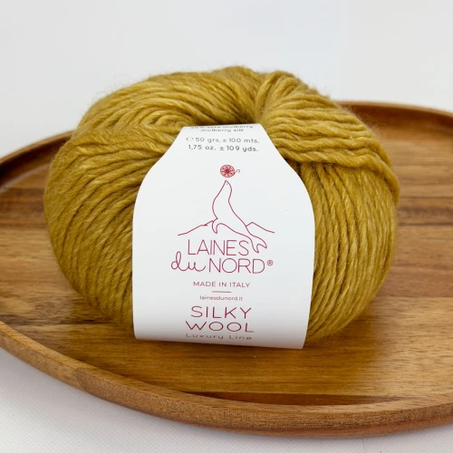 Włóczka Silky Wool 013 - musztardowy