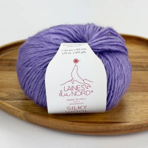 Włóczka Silky Wool 006 - liliowy 50g/100m ( Laines du Nord )