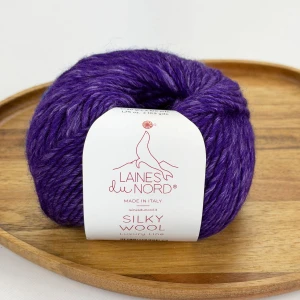 Włóczka Silky Wool 007 - fiolet 50g/100m ( Laines du Nord )