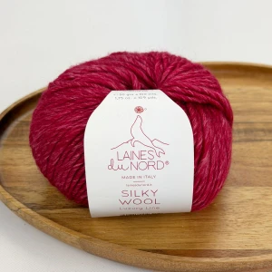 Włóczka Silky Wool 016 - wiśniowy 50g/100m ( Laines du Nord )
