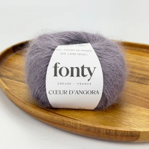 Włóczka Coeur d'Angora 344 - wrzos 25g/108m ( FONTY )