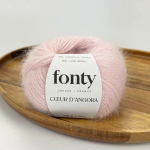 Włóczka z angory Coeur d'Angora 345 - baby róż 25g/108m ( FONTY )