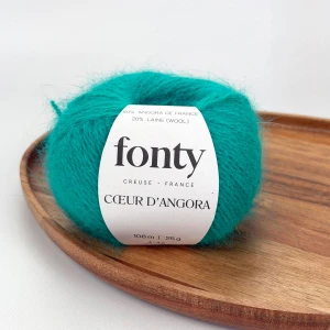 Włóczka z angory Coeur d'Angora 328 - laguna 25g/108 ( FONTY )