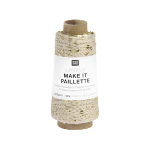 Włóczka Make it Paillette 011 beż 50g/305m ( Rico Design )