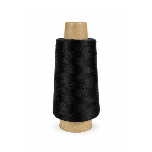 czarna włóczka jedwabna typu lace
