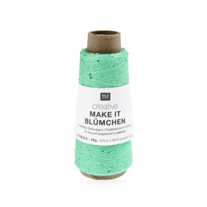 Włóczka Make it Blumchen 007 turkus z cekinkami 25g ( Rico Design )