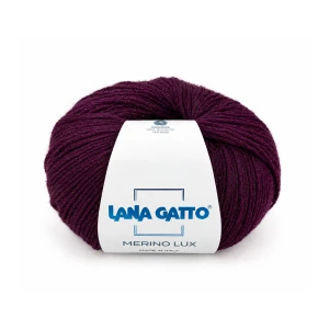Włóczka Merino Lux 31491 - bakłażan 50g/185m ( Lana Gatto )