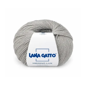 Włóczka Merino Lux 31489 - perłowy szary 50g/185m ( Lana Gatto )